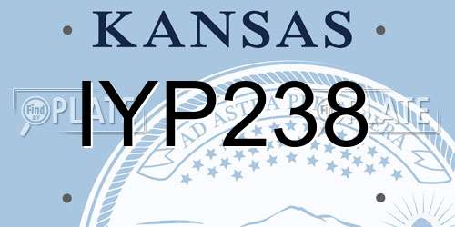 IYP238 Kansas License Plate