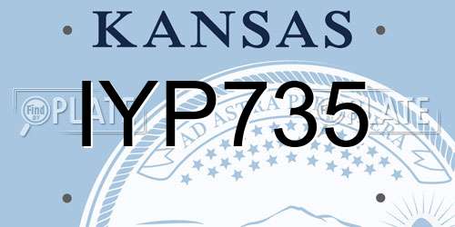 IYP735 Kansas License Plate