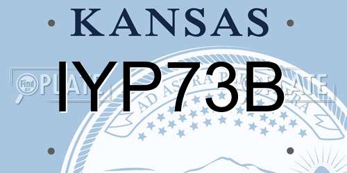 IYP73B Kansas License Plate