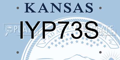IYP73S Kansas License Plate
