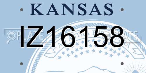 IZ16158 Kansas License Plate