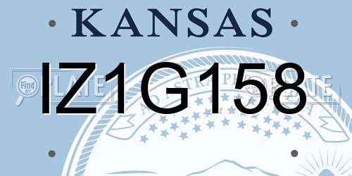IZ1G158 Kansas License Plate