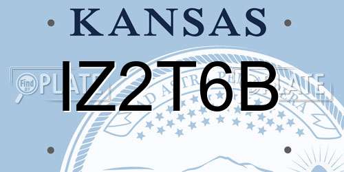 IZ2T6B Kansas License Plate