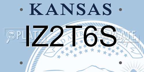 IZ2T6S Kansas License Plate