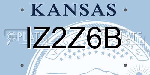 IZ2Z6B Kansas License Plate
