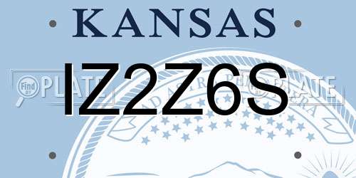 IZ2Z6S Kansas License Plate