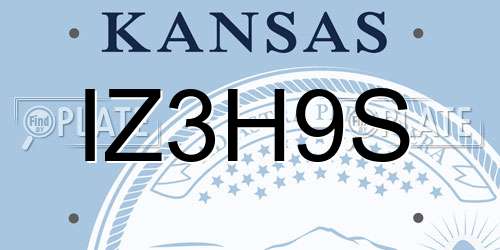 IZ3H9S Kansas License Plate