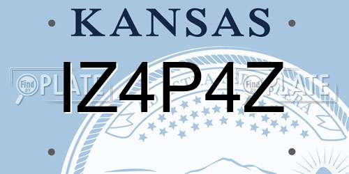 IZ4P4Z Kansas License Plate