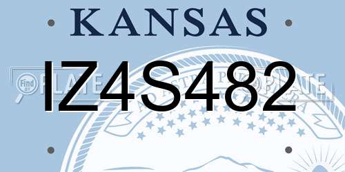 IZ4S482 Kansas License Plate
