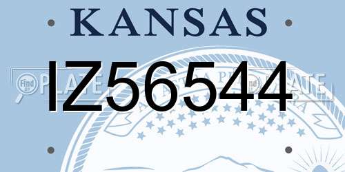 IZ56544 Kansas License Plate
