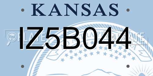 IZ5B044 Kansas License Plate