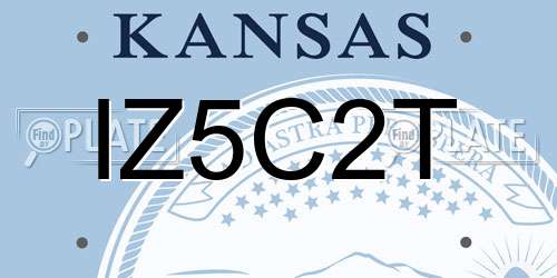 IZ5C2T Kansas License Plate