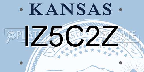 IZ5C2Z Kansas License Plate