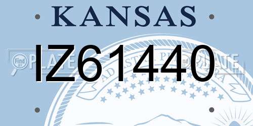 IZ61440 Kansas License Plate