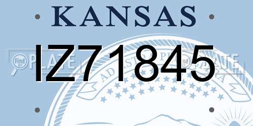 IZ71845 Kansas License Plate