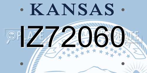 IZ72060 Kansas License Plate