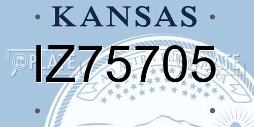 IZ75705 Kansas License Plate