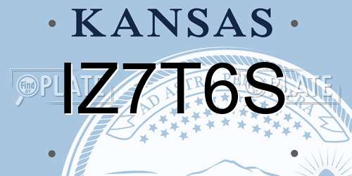 IZ7T6S Kansas License Plate