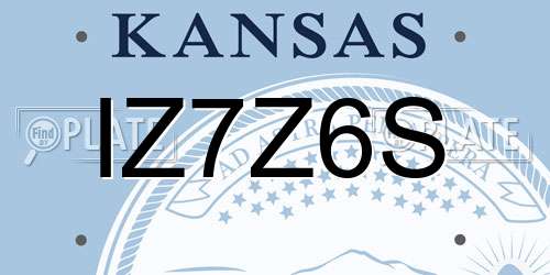 IZ7Z6S Kansas License Plate