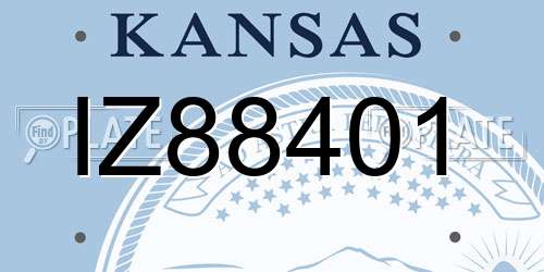 IZ88401 Kansas License Plate