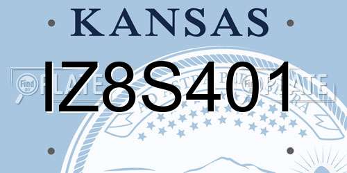 IZ8S401 Kansas License Plate