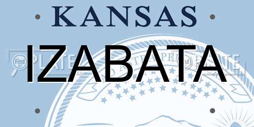 IZABATA Kansas License Plate