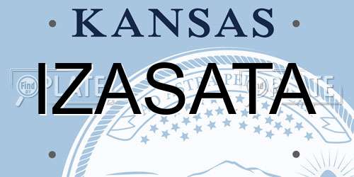IZASATA Kansas License Plate