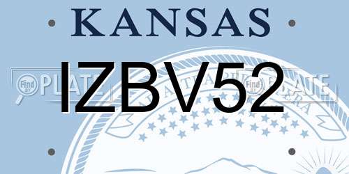 IZBV52 Kansas License Plate
