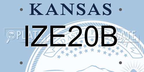 IZE20B Kansas License Plate