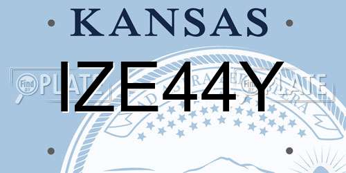 IZE44Y Kansas License Plate