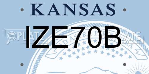 IZE70B Kansas License Plate