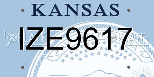 IZE9617 Kansas License Plate