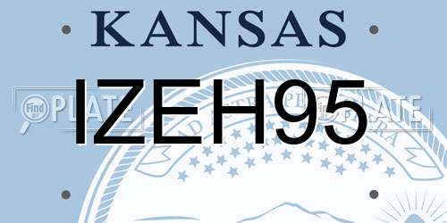 IZEH95 Kansas License Plate