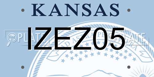 IZEZ05 Kansas License Plate
