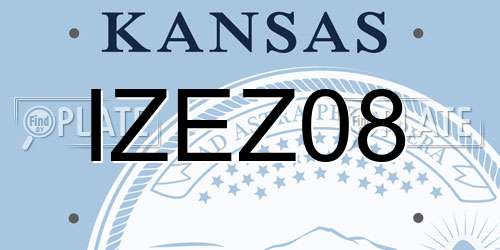IZEZ08 Kansas License Plate