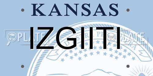 IZGIITI Kansas License Plate
