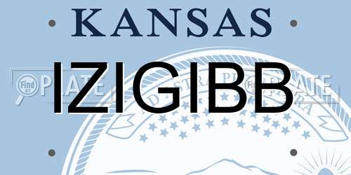 IZIGIBB Kansas License Plate