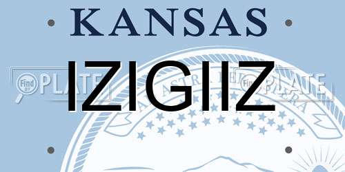 IZIGIIZ Kansas License Plate