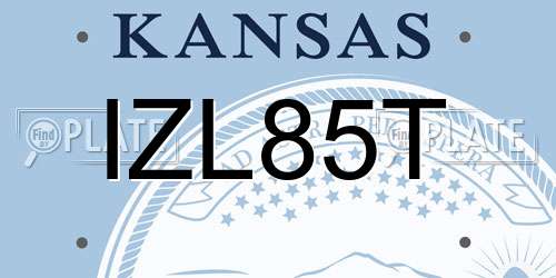 IZL85T Kansas License Plate