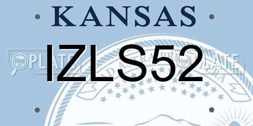 IZLS52 Kansas License Plate