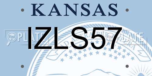 IZLS57 Kansas License Plate