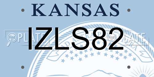 IZLS82 Kansas License Plate