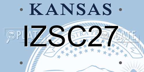 IZSC27 Kansas License Plate