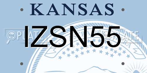 IZSN55 Kansas License Plate
