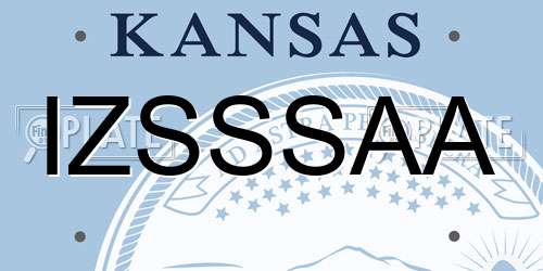 IZSSSAA Kansas License Plate