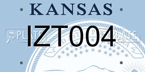 IZT004 Kansas License Plate