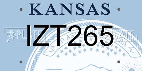 IZT265 Kansas License Plate