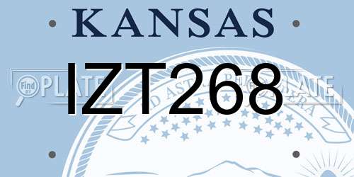 IZT268 Kansas License Plate