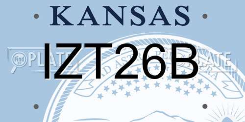 IZT26B Kansas License Plate