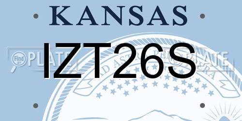 IZT26S Kansas License Plate